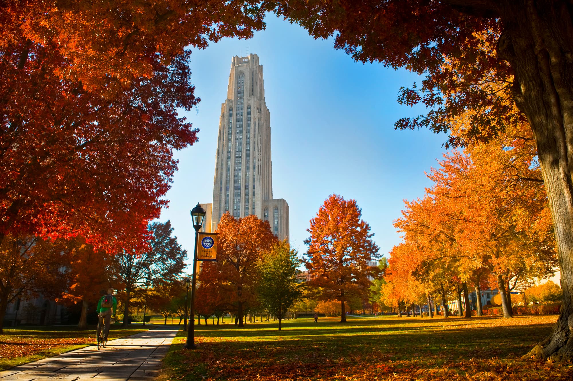 University of Pittsburgh's Cathedral of Learning in autumn