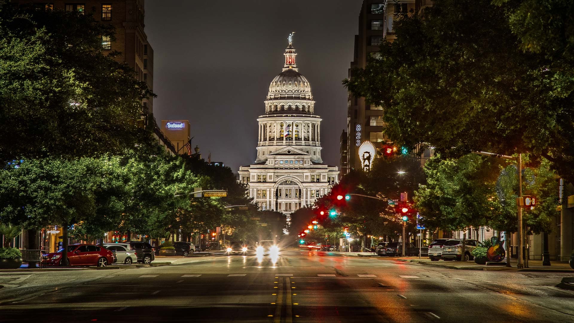 Texas State Capitol building in downtown Austin