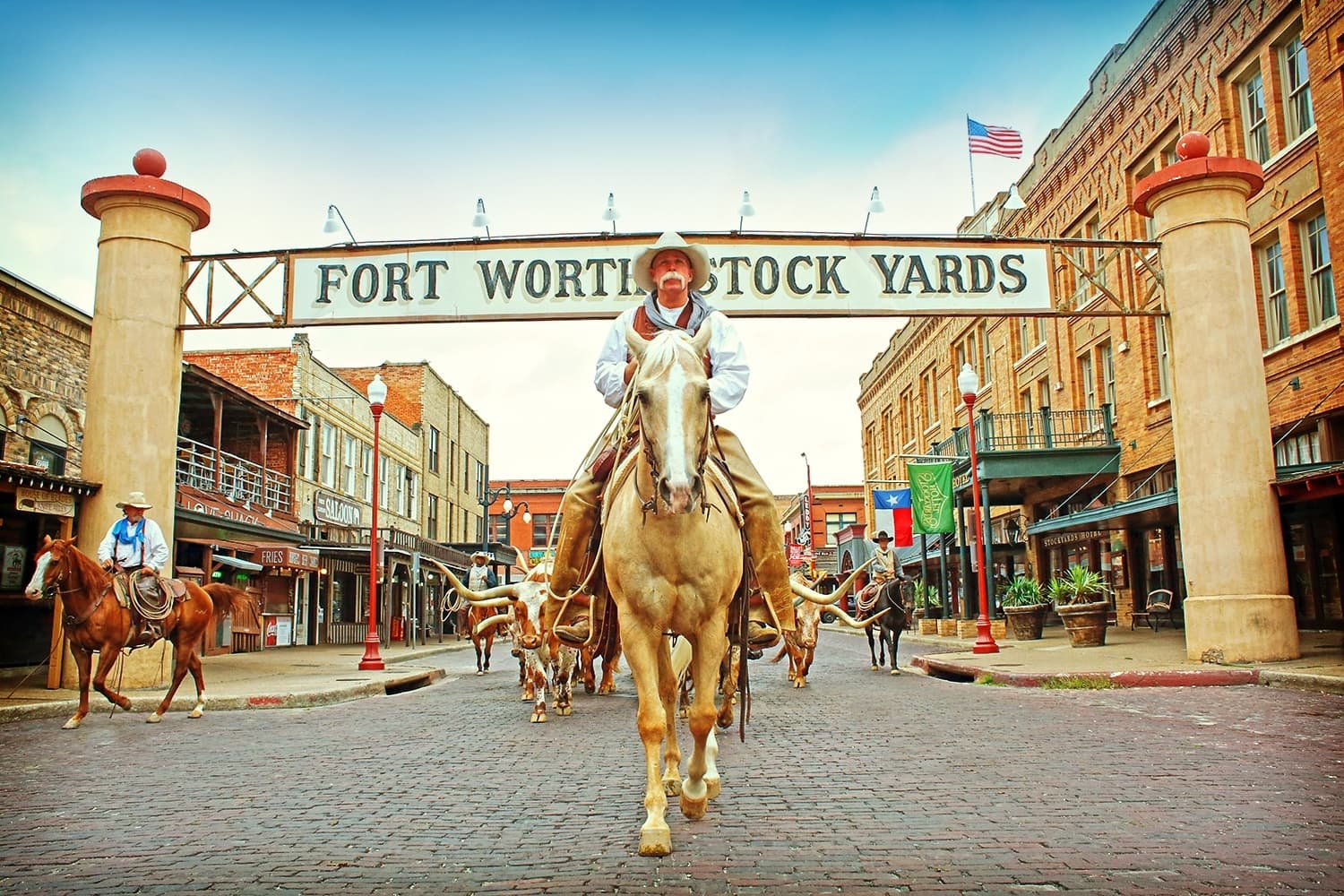 Fort Worth Stockyards National Historic District entrance sign